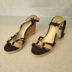 Cato Cork Wedge Sandals Sz 8